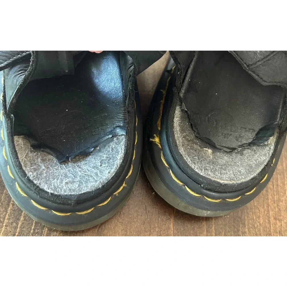 Dr. Martens Fisherman Sandals Black Leather Caged Buckle AirWair Sole Unisex
